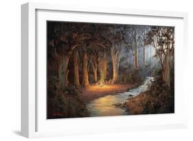 Firelight and Moonrise-John Bradley-Framed Giclee Print