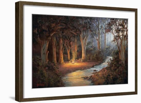 Firelight and Moonrise-John Bradley-Framed Giclee Print