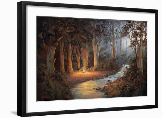 Firelight and Moonrise-John Bradley-Framed Giclee Print