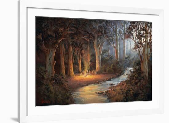 Firelight and Moonrise-John Bradley-Framed Giclee Print