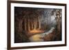 Firelight and Moonrise-John Bradley-Framed Giclee Print