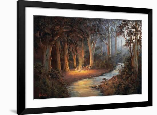 Firelight and Moonrise-John Bradley-Framed Giclee Print