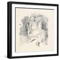 Firelight -Joseph Pennell, No. 1, 1896-James Abbott McNeill Whistler-Framed Giclee Print