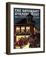 "Fireman's Ball," Saturday Evening Post Cover, February 1, 1982-Ben Kimberly Prins-Framed Premium Giclee Print