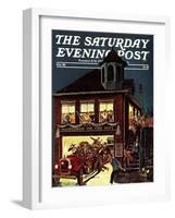 "Fireman's Ball," Saturday Evening Post Cover, February 1, 1982-Ben Kimberly Prins-Framed Premium Giclee Print