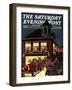 "Fireman's Ball," Saturday Evening Post Cover, February 1, 1982-Ben Kimberly Prins-Framed Giclee Print