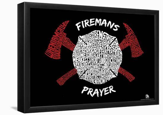 Fireman's Prayer Text Poster-null-Framed Poster