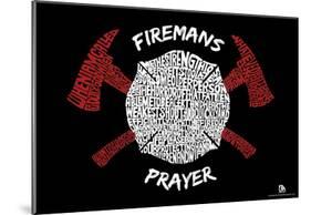 Fireman's Prayer Text Poster-null-Mounted Poster