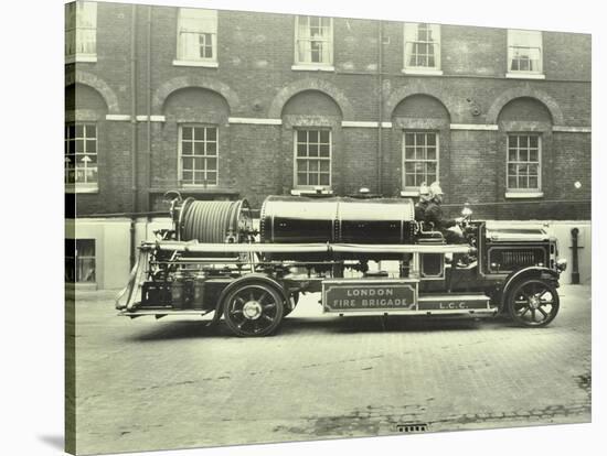 Firemen Aboard a Foam Tender, London Fire Brigade Headquarters, London, 1929-null-Stretched Canvas