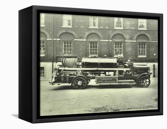 Firemen Aboard a Foam Tender, London Fire Brigade Headquarters, London, 1929-null-Framed Stretched Canvas