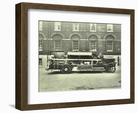 Firemen Aboard a Foam Tender, London Fire Brigade Headquarters, London, 1929-null-Framed Photographic Print