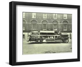 Firemen Aboard a Foam Tender, London Fire Brigade Headquarters, London, 1929-null-Framed Photographic Print