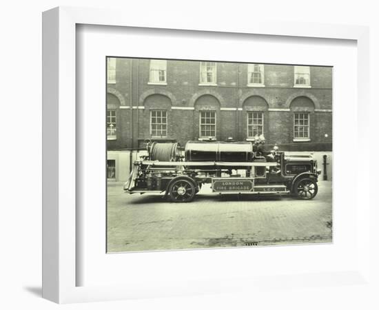 Firemen Aboard a Foam Tender, London Fire Brigade Headquarters, London, 1929-null-Framed Photographic Print