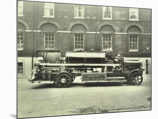 Firemen Aboard a Foam Tender, London Fire Brigade Headquarters, London, 1929-null-Mounted Photographic Print