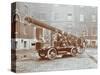 Firemen Aboard a Motor Fire Escape Vehicle, London Fire Brigade Headquarters, London, 1909-null-Stretched Canvas