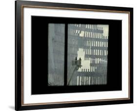Firemen are Seen Spraying Water on the Smoldering Ruins of the World Trade Center-null-Framed Photographic Print