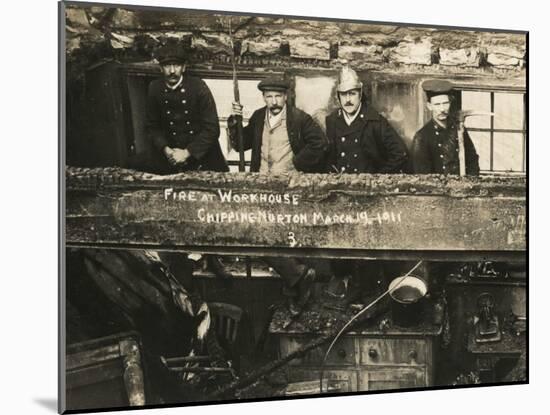 Firemen at Chipping Norton Workhouse, Oxfordshire-Peter Higginbotham-Mounted Photographic Print