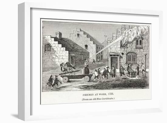 Firemen at Work, 1733, Pub. C.1887-null-Framed Giclee Print