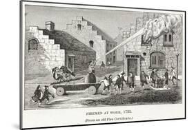 Firemen at Work, 1733, Pub. C.1887-null-Mounted Giclee Print