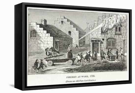 Firemen at Work, 1733, Pub. C.1887-null-Framed Stretched Canvas