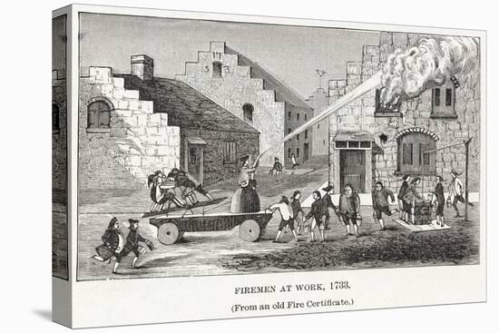 Firemen at Work, 1733, Pub. C.1887-null-Stretched Canvas