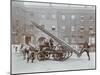 Firemen Demonstrating a Horse-Drawm Escape Vehicle, London Fire Brigade Headquarters, London, 1910-null-Mounted Premium Photographic Print