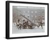 Firemen Demonstrating a Horse-Drawm Escape Vehicle, London Fire Brigade Headquarters, London, 1910-null-Framed Photographic Print