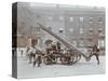 Firemen Demonstrating a Horse-Drawm Escape Vehicle, London Fire Brigade Headquarters, London, 1910-null-Stretched Canvas