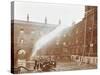 Firemen Demonstrating Hoses Worked by a Petrol Motor Pump, London Fire Brigade Headquarters, 1909-null-Stretched Canvas