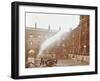 Firemen Demonstrating Hoses Worked by a Petrol Motor Pump, London Fire Brigade Headquarters, 1909-null-Framed Photographic Print