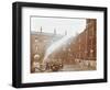 Firemen Demonstrating Hoses Worked by a Petrol Motor Pump, London Fire Brigade Headquarters, 1909-null-Framed Photographic Print