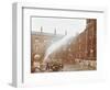 Firemen Demonstrating Hoses Worked by a Petrol Motor Pump, London Fire Brigade Headquarters, 1909-null-Framed Photographic Print