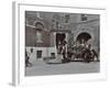 Firemen Demonstrating Motor Steamer Hoses, London Fire Brigade Headquarters, London, 1910-null-Framed Photographic Print