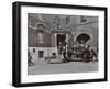 Firemen Demonstrating Motor Steamer Hoses, London Fire Brigade Headquarters, London, 1910-null-Framed Photographic Print