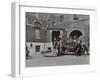 Firemen Demonstrating Motor Steamer Hoses, London Fire Brigade Headquarters, London, 1910-null-Framed Photographic Print