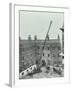 Firemen Demonstrating the Magirus Ladder, London Fire Brigade Headquarters, London, 1910-null-Framed Photographic Print