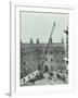 Firemen Demonstrating the Magirus Ladder, London Fire Brigade Headquarters, London, 1910-null-Framed Photographic Print