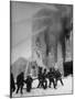 Firemen Fighting a Fire During Icy Weather-Al Fenn-Mounted Photographic Print