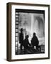 Firemen Fighting a Fire During Icy Weather-Al Fenn-Framed Photographic Print