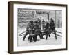 Firemen Fighting a Fire During Icy Weather-Al Fenn-Framed Photographic Print