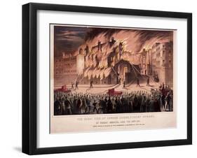 Firemen Fighting the Blaze at the Cotton's Wharf Fire, Bermondsey, London, 1861-E Schonals-Framed Giclee Print