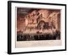 Firemen Fighting the Blaze at the Cotton's Wharf Fire, Bermondsey, London, 1861-E Schonals-Framed Premium Giclee Print