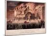 Firemen Fighting the Blaze at the Cotton's Wharf Fire, Bermondsey, London, 1861-E Schonals-Mounted Premium Giclee Print