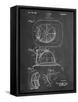 Firemen Helmet Patent-null-Framed Stretched Canvas