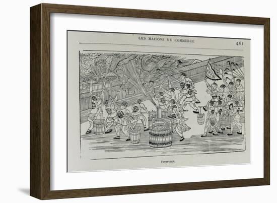 Firemen, Illustration from 'Grandeur and Supremacy of Peking'-Alphonse Hubrecht-Framed Giclee Print