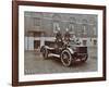 Firemen in Brass Helmets Aboard a Motor Hose Tender, London Fire Brigade Headquarters, London, 1909-null-Framed Photographic Print