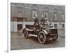 Firemen in Brass Helmets Aboard a Motor Hose Tender, London Fire Brigade Headquarters, London, 1909-null-Framed Photographic Print