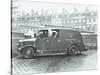 Firemen Inside a Fire Engine, Kingsland Road Fire Station, London, 1935-null-Stretched Canvas