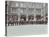 Firemen Lined Up Outside Bishopsgate Fire Station, Bishopsgate, City of London, 1908-null-Stretched Canvas