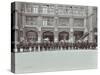 Firemen Lined Up Outside Bishopsgate Fire Station, Bishopsgate, City of London, 1908-null-Stretched Canvas